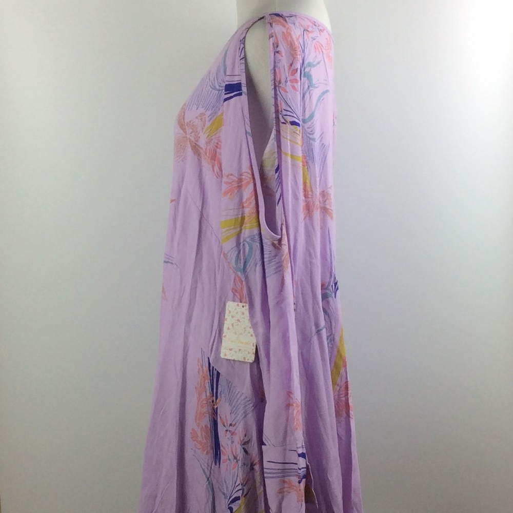 Free People Lilac Women's M Lavender Floral Dress